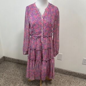 🌴 Ivy City Chiffon Tiered Midi Dress